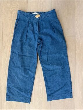 Zara Kids Casual Wide-Leg Blue Trousers